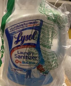 Lysol Laundry Sanitizer Additive, Bacteria-Causing Laundry Odor Eliminator, 0% Bleach Laundry Sanitizer, color, , 90 Fl Oz Crisp Linen 32 81wg7Wr1BOL