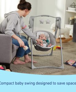 Graco® Slim Spaces™ Compact Baby Swing, Reign 12 81wiHjrXw7L