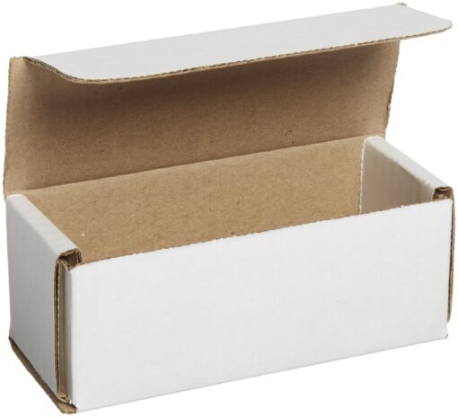 Aviditi White Corrugated Cardboard Mailing Boxes, 5" x 2" x 2", Pack of 50, Crush-Proof, for Shipping, Mailing and Storing 5" x 2" x 2"