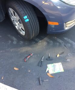 Slime 1034-A Tire Repair Reamer Plug Kit, Medium Heavy Duty Strings, T Handle Type and Glue, 8 Piece Set 47 81wjr5sSAWL