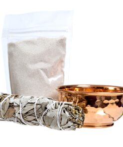 Alternative view of Alternative Imagination Sage Smudge Kit with White Sand and Hammered Copper Offering Bowl - Spiritual Cleansing Bundle