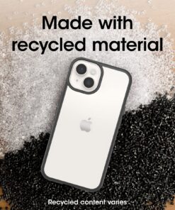 OtterBox IPhone 14 & IPhone 13 Prefix Series Case - BLACK CRYSTAL (Black/Clear), Ultra-Thin, Pocket-Friendly, Raised Edges Protect Camera & Screen, Wireless Charging Compatible Black/Clear 11 81wkY13XSPL