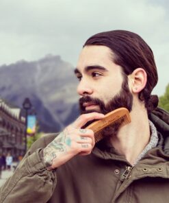 Hair Comb - Wood with Anti-Static & No Snag Handmade Brush for Beard, Head Hair, Mustache with Design in Gift Box 29 81wkzYke8IL 1