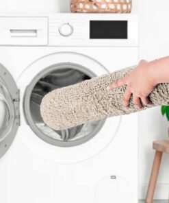 COTTON CRAFT Smith Set of 2 Cotton Handmade Heavyweight Reversible Racetrack Bath Rugs, 17 inch x 24 inch, Linen 18 81wmBWrE2VL