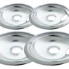 Range Kleen 11920-4X GE Drip Pans Containing 2 Units each 119A, 120A, Chrome 9 81wnPQpyD0L