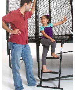 JumpSport SureStep Removable Platform 2-Step Trampoline Safety Ladder - Easy to Attach, Powder Coated, and UV Treated for Weather Protection 3-Step Ladder 13 81wnc Yzc L