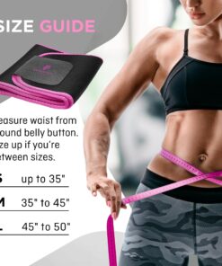 Perfotek Waist Trainer for Women Lower Belly - Waist Trimmer Belt Sauna Tummy Toner Low Back and Lumbar Support with Sauna Suit Effect (Large Pink) Large 15 81wnk9FBHIL