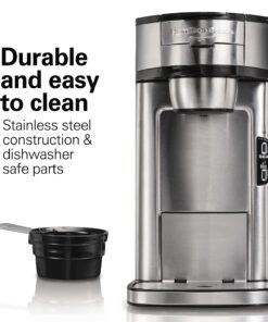 Hamilton Beach The Scoop Single Serve Coffee Maker & Fast Grounds Brewer, Brews in Minutes, 8-14oz. Cups, Stainless Steel 33 81wnmZzGnlL