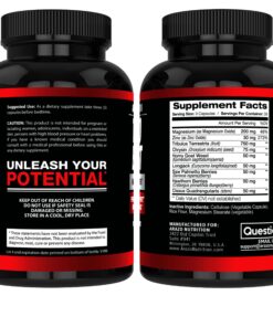 Arazo Nutrition TestoBoost Test Booster Supplement - Potent & Natural Herbal Pills - Boost Muscle Growth - Tribulus, Horny Goat Weed, Hawthorn, Zinc, Minerals 26 81wuI5fKHIL 2