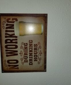 Tin Signs TSN1795-BRK No Working Drinking Hours 8 81wuV8awJTL