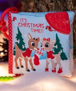 KIDS PREFERRED Rudolph The Red-Nosed Reindeer On The Go Teether Book, Soft Crinkle, Mirror, Christmas Holiday Toy, Boys & Girls 0 and up, 5 Inches 18 81wv8vmjVJL