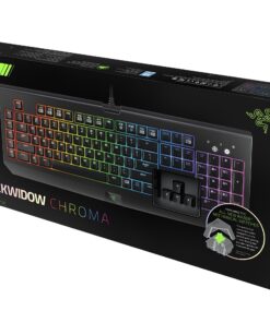 Razer BlackWidow Chroma: Clicky RGB Mechanical Gaming Keyboard - 5 Macro Keys Green Mechanical Switches (Tactile and Clicky) 25 81wvukMTHKL