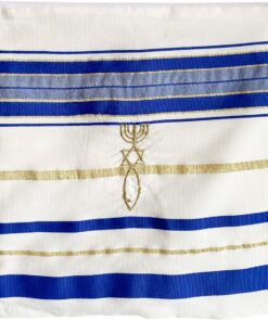 Holy Land Market Messianic Tallit Prayer Shawl Royal Blue/Gold With Matching Bag, Card and Brochure From Israel 15 81wwJd9zvSL