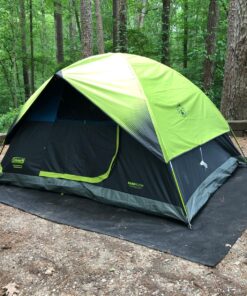 Coleman Dark Room Sundome Camping Tent, 4/6 Person Tent Blocks 90% of Sunlight and Keeps Inside Cool, Lightweight Tent for Camping Includes Rainfly, Carry Bag, and Easy Setup 4 Person 69 81wwY9KrmnL