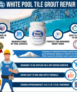 Alternative view of Pool Patch White Pool Tile Grout Repair Kit, 3-Pound, White