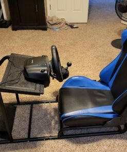 VEVOR Racing Simulator Stand Adjustable Steering Wheel Stand Carbon Steel Racing Wheel Stand fit for Logitech G25, G27, G29, G920, Racing Wheel Gaming Stand, Not Included Wheel,Pedals and Chair Black 71 81wx88XawWL