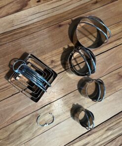 Cookie Cutters Set of 10, 5 sizes round and 5 sizes square Stainless steel Biscuit cutters with handles 35 81wxPmQ6k6L