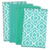DII Cleaning Collection Multi-Purpose Microfiber, Teal Lattice, Dishtowel Set