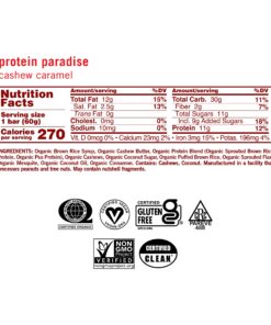 GoMacro MacroBar Organic Vegan Protein Bars - Cashew Caramel 12 Count (Pack of 1) 7 81wxcrOCcDL