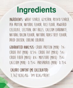 Nylabone Healthy Edibles All-Natural Long Lasting Bacon Flavor Chew Treats 1 count pack of 3 Bacon Small/Regular Small Treats for Dogs Up to 25 lbs. 3 Bacon Dog Treats 23 81wxg3wGGQL