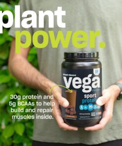 Vega Sport Premium Vegan Protein Powder, Berry - 30g Plant Based Protein, 5g BCAAs, Low Carb, Keto, Dairy Free, Gluten Free, Non GMO, Pea Protein for Women & Men, 1.8 lbs (Packaging May Vary) 19 Servings (Pack of 1) 20 81wzR8thIEL