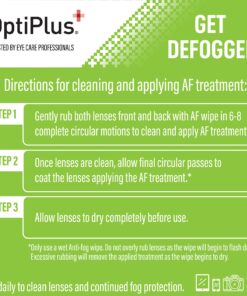 OptiPlus Anti Fog Lens Wipes l Pre-Moistened l Cleaning Wipes for Glasses, Unisex Adult Computer & Laptops/Watch Screens, Smart Phones, Optical Lens, Goggles l Quick-Dry & Scratch-Free l 100 Count 23 81x I JjZdS