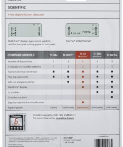 Texas Instruments TI-34 MultiView Scientific Calculator Blue, White Single Pack 24 81x nfRy3eL