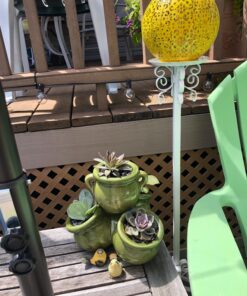 Homeimpro Solar Big Lantern Hanging Garden Outdoor Waterproof Decorative Lights Metal Table Lamp for Patio, Yard, Christmas Gift, 2023 New Updated Bottom Pattern (1Pack, Teal Blue) 49 81x0m86gFWL