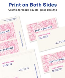 Avery Two-Side Printable Clean Edge Business Cards for Inkjet Printers, White, Matte, Pack of 120 (28877) 120 Cards 24 81x18yPhQSL
