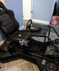 VEVOR Racing Simulator Stand Adjustable Steering Wheel Stand Carbon Steel Racing Wheel Stand fit for Logitech G25, G27, G29, G920, Racing Wheel Gaming Stand, Not Included Wheel,Pedals and Chair Black 67 81x1lIsPxAL