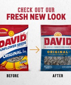 Alternative view of DAVID Roasted and Salted Original Sunflower Seeds, 5.25 oz, 12 Pack