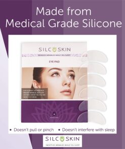 SilcSkin Silicone Eye Pads for Fine Lines, Crepey Skin, and Puffiness - Reusable Overnight Face Pads - 1 Pack 6 Count (Pack of 1) 9 81x3vSxVOmL