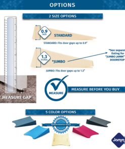 Jamm Door Stopper | Door Stop Wedge Holds Doors Open in Both Directions | Premium Non Rubber Non Slip Hardware | Standard Size | Honey Beige - 1 Pack 13 81x4ZpzMEhL