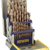 IRWIN Drill Bit Set, M35 Cobalt Alloy Steel Steel, 29-Piece (3018002) 29pc Pro Case