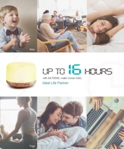 ASAKUKI Smart Wi-Fi Essential Oil Diffuser, App and Voice Control Compatible with Alexa, 500ml Aromatherapy Humidifier for Relaxing Atmosphere in Home Office Bedroom Gold 24 81x6MgGQqCL