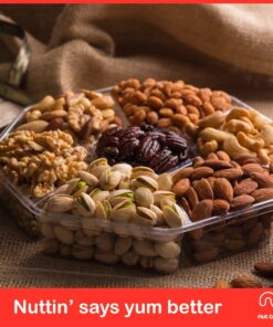 Alternative view of Nut Cravings Gourmet Collection - Holiday Christmas Mixed Nuts Gift Basket in Red Gold Box (7 Assortments, 2 LB) Xmas Arrangement Platter, Birthday Care Package - Healthy Kosher USA Made Red Box Ultimate (7 Assortment, 2 LB)
