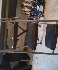 Rubbermaid RM-3W 3-Step Steel Step Ladder with Hand Grip, 200 lb Capacity, Silver 3-Step Stool 47 81x7Jp3tHlL