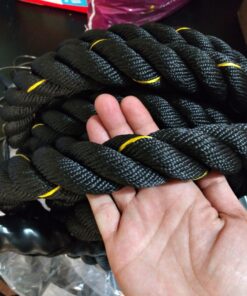 Amazon Basics Battle Exercise Training Rope - 30/40/50 Foot Lengths, 1.5/2 Inch Widths 30 ft. x 1.5 in. 25 81x7Q9HyQPL