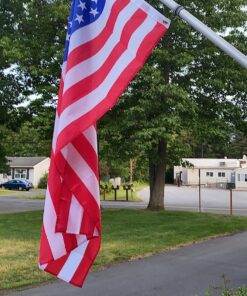 Anley Fly Breeze 3x5 Foot American US Flag - Vivid Color and UV Fade Resistant - Canvas Header and Double Stitched - USA Flags Polyester with Brass Grommets 3 X 5 Ft 3x5 Ft 29 81xAK5QsE7L