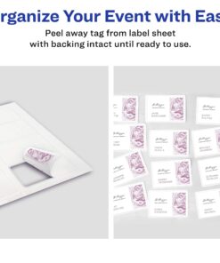 Avery Flexible Name Tag Stickers, White Rectangle Labels, 160 Removable Name Badges, 2-1/3" x 3-3/8" (8395) 160 name tags 16 81xAXxP29CL
