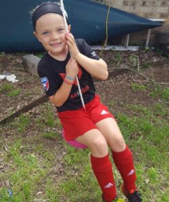 Squirrel Products Heavy Duty Pink Disc Tree Swing with Rope for Outdoor Play - Easy DIY Addition to Playset or Tree 19 81xC0JC8NgL