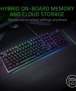 Razer Huntsman Elite Gaming Keyboard: Fast Keyboard Switches - Clicky Optical Switches - Chroma RGB Lighting - Magnetic Plush Wrist Rest - Dedicated Media Keys & Dial - Classic Black 28 81xCvAhusQL 2