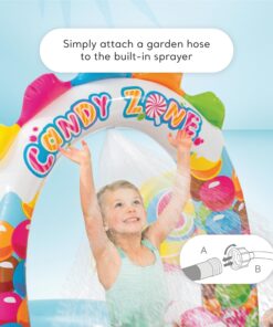 INTEX 57149EP Candy Zone Inflatable Swim Play Center: with Splash Pool and Waterslide – 116" x 75" x 51" 21 81xEU2910cL