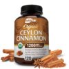 NutriFlair Organic Ceylon Cinnamon (100% Certified ) 1200mg per Serving, 120 Capsules - Joints, Inflammatory, Antioxidant, Glucose Metabolism Support- 120 Count (Pack of 1) 120 Count (Pack of 1) 2 81xFrrDSWXL