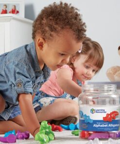 Learning Resources Snap-n-Learn Alphabet Alligators, Fine Motor Toy, 26 Double-Sidedpiece, Ages 18 Months +, Multicolor 31 81xG4iwPFbL