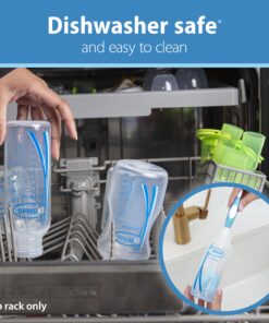 Dr. Brown's Natural Flow® Anti-Colic Options+™ Narrow Baby Bottles 8 oz/250 mL, with Level 1 Slow Flow Nipple, 4 Pack, 0m+ 8oz, Clear 4 Count (Pack of 1) 38 81xHcLXWVML