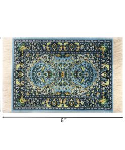 Rug Coasters, Set of 4 Turkish Carpet Style Table Drink mats, Absorbent Kitchen and Dining Accessories, Spill & drip Protection, Rectangular Mix-2 12 81xIHrNZycL