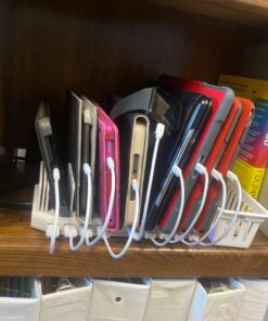 Alxum iPad Charging Station for Multiple Devices, 96W 10 Port Cell Phone Charging Station Organizer,USB Fast Charger Dock Compatible w iPad/iPhone/Android/Kindle/Fire/Kindle Tablet, UL Certified,White 71 81xIr4exWNL