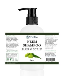 Zatural - Naked Neem - Neem Shampoo, Natural Soothing Scalp Shampoo (8oz Shampoo) 8 Fl Oz (Pack of 1) 8 81xJF4rQaWL