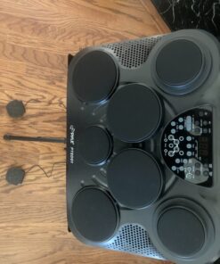 Pyle Portable Drums, Tabletop Drum Set, 7 Pad Digital Drum Kit, Touch Sensitivity, Wireless Electric Drums, Drum Machine, Electric Drum Pads, LED Display, Mac & PC - PTED01 39 81xJcv9r5L